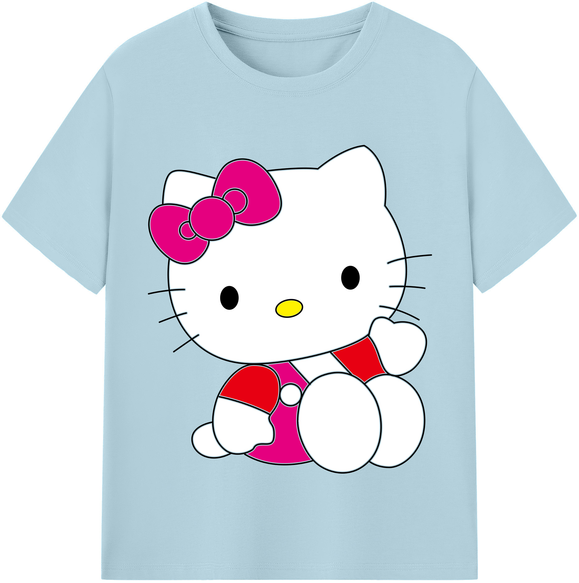 （画像用） Hello Kitty ハローキティ 綿100％半袖Tシャツ（フロントプリント）